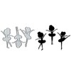 3pcs Dancers Metal Die Cuts Dies Cutting, Graceful Ballerina Cutting