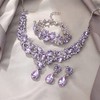 EVER FAITH Conjuntos de joyas de dama de honor nupcial
