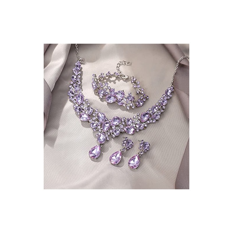 EVER FAITH Conjuntos de joyas de dama de honor nupcial