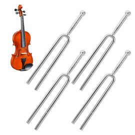 Tuning Fork Standard A 440 Hz 4pcs Tuning Forks for Healing Stainless Steel Violin Guitar Tuner Instrument for Musical Standard Instruments Violin Guitar Tuner Device