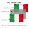Italy Flag,3Ply 220D Nylon Boat Flags 12X18 inch, Double Sided
