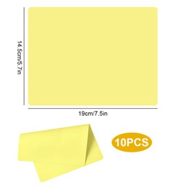 LOPHE Pack of 10 Tattoo Practice Skin, Tattoo Practice Skin Double-Sided Professional Synthetic Skin for Tattoo Exercise without Motif, Yellow Skin