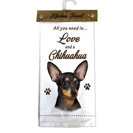 E&S Pets 700-11 Chihuahua, Black Kitchen Towels, Off-White