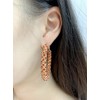Shiny Large Hoop Earrings for Women Girls Boho Rhinestone Big