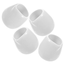 Ciieeo 4pcs Ceramic Milk Cup Dipping Sauce Cups Spout Sauce Dispenser Gravy Serving Boat