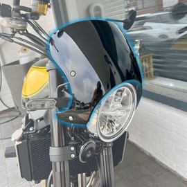 Midimttop Motorcycle Flyscreen WindScreen Windshield Windproof Pare-brise Shield Screen compatible with Z900RS Z-900-RS Z 900RS Accessories 2018 2019 2020 2021 2022 2023 2024 (Smoke)