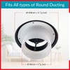 TURvent 4 inch Black/Anthracite Plastic Diffuser - Adjustable Vent Cover