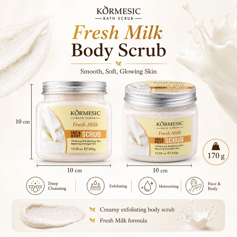 Exfoliating Body Scrub Cream for Deep Cleansing – Moisturizing Care