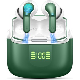 Rinsmola Wireless Earbuds, Bluetooth 5.3 Ear Buds 2025 New Wireless Headphones with 4 ENC Mics/Noise Cancelling in Ear Headphones, Deep Bass Stereo Earphones 40H Playtime, IP7 Waterproof/USB-C Headset