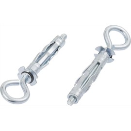 M5 x 50mm Closed Hook Plasterboard Hollow Wall Cavity Wall Anchors Molly (Pack of 10)