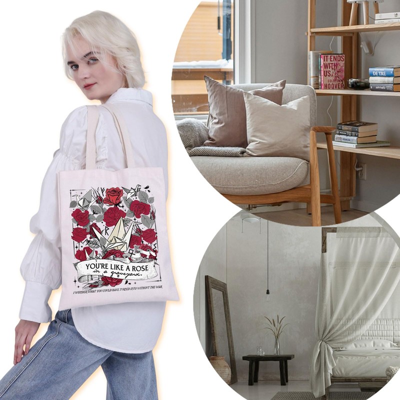 Rose In A Graveyard Bookish Tote Bag V Graveyard Book