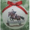 H050 Hand-made Christmas Ornament HORSE- Bay show hunter jumper