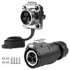 CNLINKO LP-16 3-Pin Waterproof Connector, Screw Design Round Connector IP68