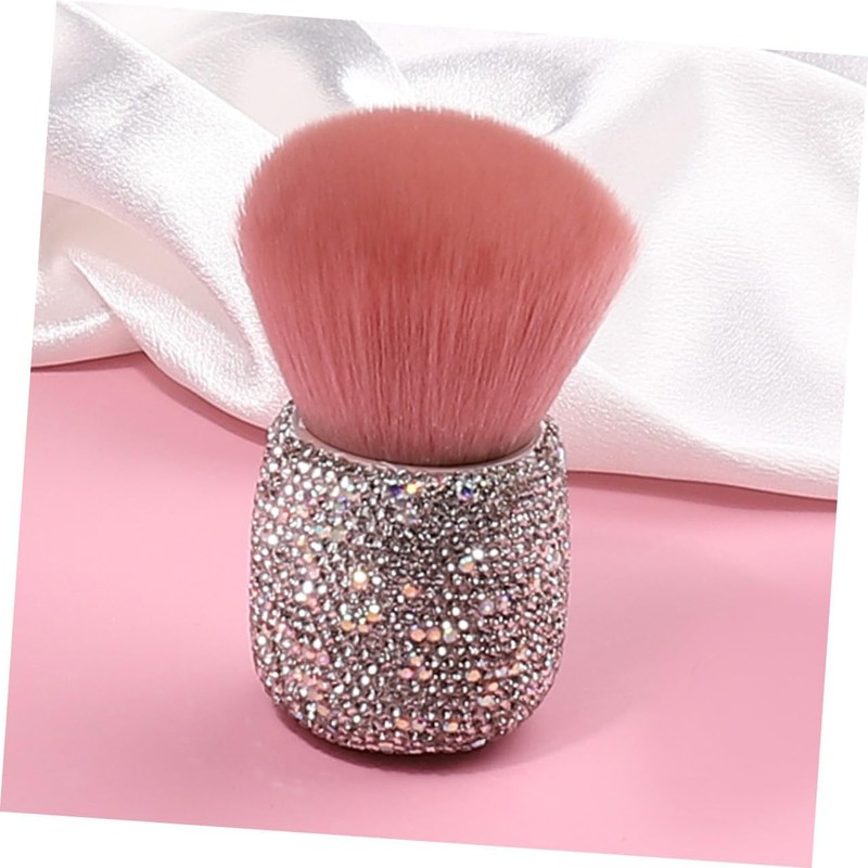 Brocha Retráctil Rosa con Cabeza de Champiñón para Maquillaje y