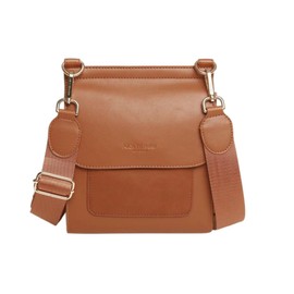 Alice Wheeler Seville Crossbody Classic Ladies Bag Handbag - Vegan Nappa & Suede (Tan)