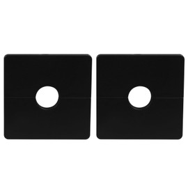 BokWin Square Wall Split Flange Cover, 0.87 Inch/22mm Dia, Black, 2 Pcs