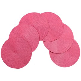 Vienna Woven Spiral Table Placemats 15 Inches Round Set of 6 Non-Slip Dining