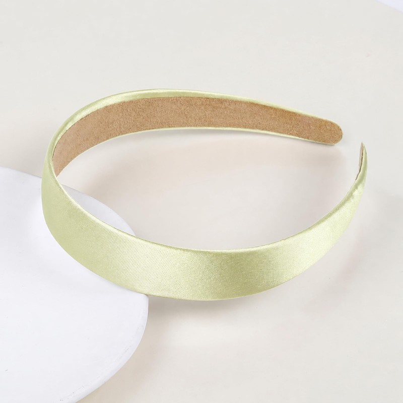 Lemon Yellow Headbands for Women Girls Satin Headband