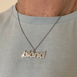 Gifts From The Crypt Blond Stainless Steel Necklace | Frank Ocean Gold Silver Hip Hop Music Pendant Chain (Gold)