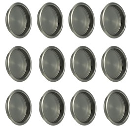 HOMOTEK 12 Pack Closet Door Finger Pull 2-1/8”, Easy Snap in Installation, Antique Brass Finish, Fits a 5/16”Depth x 2-1/8" Diameter Opening Hole