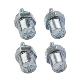 Ampper M6 Thread Male Zinc Battery Terminal Post Adapter M6 Battery Charging Post Terminals for Extension, Pack of 4
