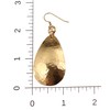 Large Hammered Bronze Teardrop Earrings