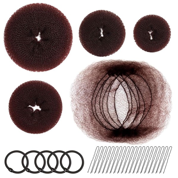 Cayton Hair Bun Net, 49 Pcs Ballet Bun Kits 4