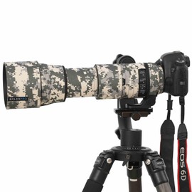 ROLANPRO Camo Lens Cover for Sigma 150-600mm F5-6.3 DG OS HSM Contemporary Court Lens #UCPAF Version Waterproof Lens Protective Sleeve Case, Braun