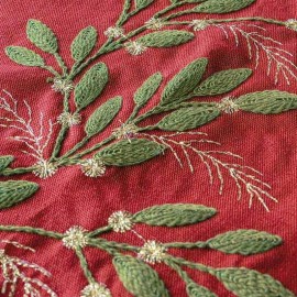 Vianney Camino De Mesa Noche Buena Navideño Navidad Bordado Vianney