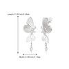 BriLove Cubic Zirconia Butterfly Clip-on Earrings for Women Ear Drop