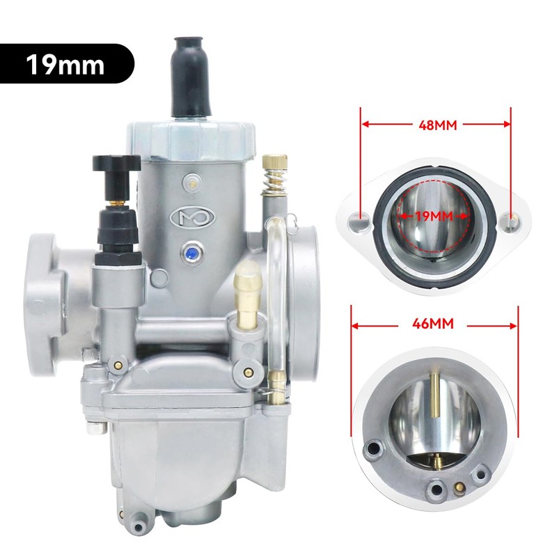 PE Carburetor 19mm Flange Carb with Air Claen Velocity Stack