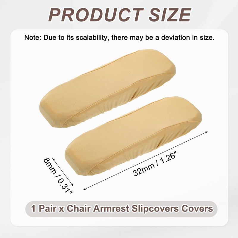 sourcing map Chair Armrest Slipcovers Covers, 32 x 8mm Polyester