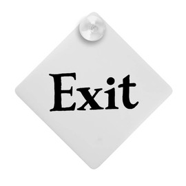 'Exit' Suction Cup Car Window Sign (CG00027395)