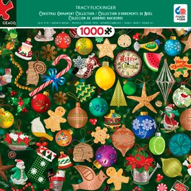 Ceaco - Tracy Flickinger - Christmas Ornament Collection - 1000 Piece Jigsaw Puzzle