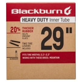 Blackburn 29" x 1.9-2.3" Schrader Heavy Duty Bicycle Inner Tube with tire levers