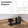 HOME MASTER HARDWARE Barn Door Floor Guide Black, 8 in