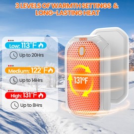Electric Hand Warmers Rechargeable 2 Pack, Ultrathin Magnetic Hand Warmers Rechargeable, Double-Sided Heating Pocket Size Hand Warmers for Outdoors, Camping, Hunting - Gifts for Women Men