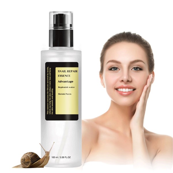 Snail Mucin Essence for Face Moisturiser, Snail Face Serum, Hydrating Hyaluronic Acid Serum for Skin Care, Anti Wrinkle Face Serum for Woman&Man, Snail Secretion Filtrate Collagen