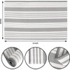 BUAGETUP BUAGETUP Grey and White Striped Outdoor Patio Rug 4'