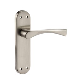 Yeegfeyaa SIXNEA Modern Brushed Chrome Door Handles on Backplate H751221S