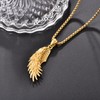 ADMETUS Wing Necklace 925 Sterling Silver Angel Wings Pendant Silver/Gold