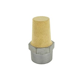 Milton Pneumatic Exhaust Muffler, 1 1/4” MNPT 40 Micron Sintered Bronze Silencer/Diffuse air & Noise Reducer