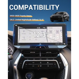 2025 Venza Anti Glare Screen Protector Matte for 2023 2024 2025 Toyota Venza (XLE, Limited Nightshade Edition) 12.3" Infotainment Touchscreen Cover Screen Saver Glare-Free for 2025 Venza Accessory