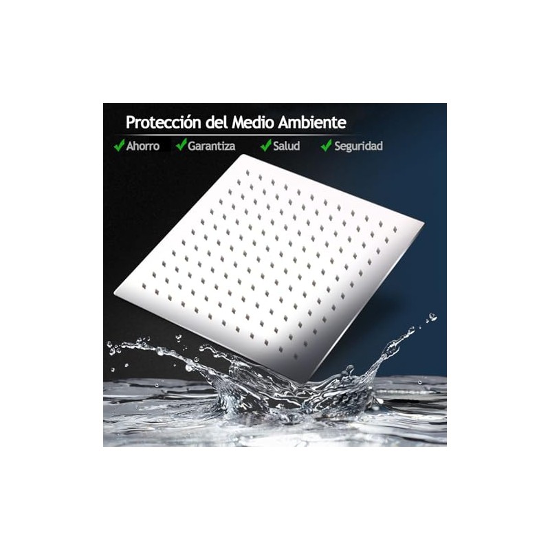 Regadera para Baño de 8 Pulgadas con 27cm Brazo de