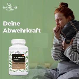 BANDINI Bandini? Lactoferrin | 200 mg Lactoferrin + 60 mg Vitamin C (1 capsule/day) | 60 capsules for 2 months | For iron absorption and the immune system | Colostrum ingredient | High-dose, GMO-free