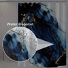 Navy Blue Marble Shower Curtain, Uiiooazy Abstract Dark Blue Polyester