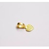 20 Medium Gold Plated Heart Glue on Bails for Pendants,