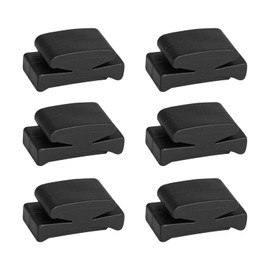 Musiin 1 Pack Rubber Guitar Headstock Pick Holder, Pickholder for Guitar, Bass, Ukulele 6 pieces (Black)