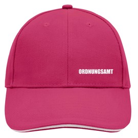 huuraa Cappy Hat Ordnungsamt Lettering Gift Unisex Cap Ordnungsamt Present, Pink/white