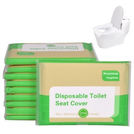 FIMWOLZ Pack of 50 Disposable Toilet Seat Covers Flushable Toilet Pad Antibacterial Ideal for Travel Public Toilets Potty Training Hotel Hospital